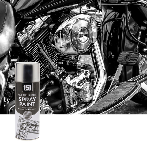 Chrome Spray Paint Gloss Finish 400ml - MultiPurpose Fast Drying