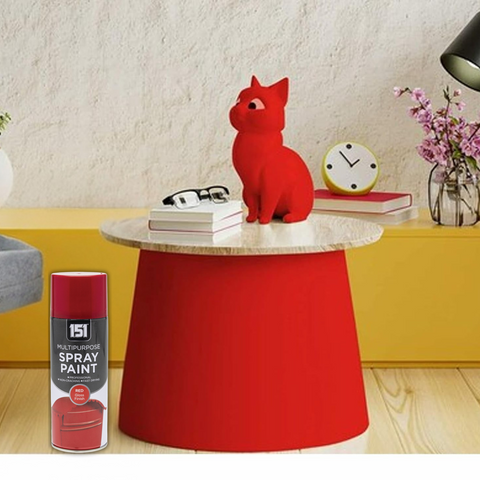 Red Spray Paint Gloss Finish 400ml MultiPurpose Professional Use for Metal, Wood, DIY - Fast Drying