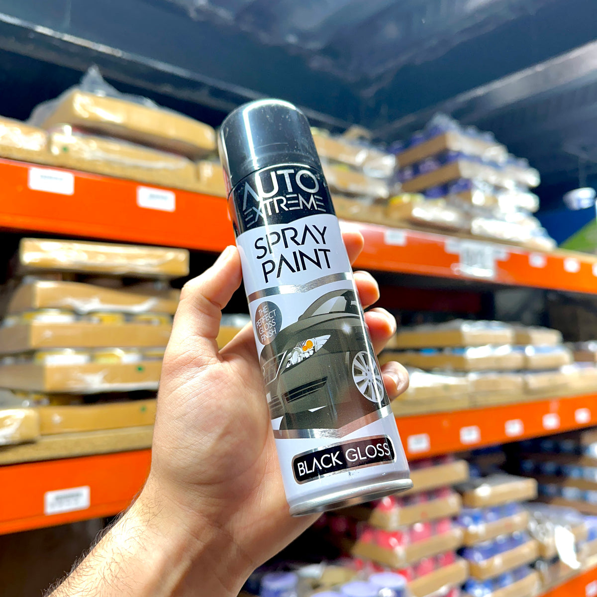250ml Auto Spray Paint Black Gloss 1901 Spray Can Household Car Van Bike Aerosol Paint size: 250 ml (Pack of 1)