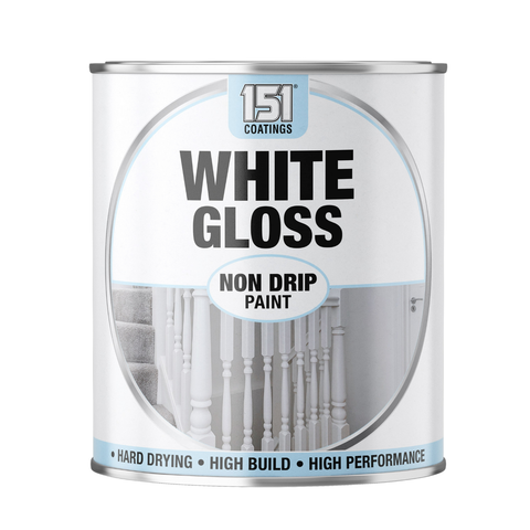 White Gloss Non-Drip Paint Interior Exterior Use 300ml Tin - Hard Drying, High Performance