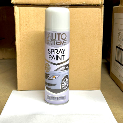 All Purpose Spray Paint Aerosol Auto Car Van Bike Matt Gloss Metal Plastic 250ML Colour: Silver Body Gloss / Pack Size: 1 Pack