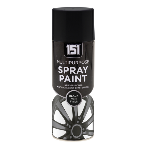 Black Spray Paint Matt Finish 400ml - MultiPurpose Fast Drying