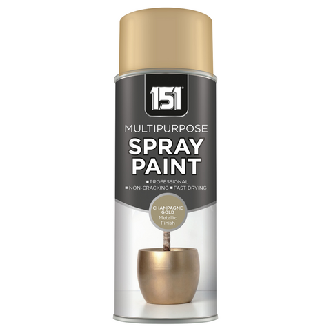 Metallic Champagne Gold Spray Paint for Wood Metal Plastic 400ml - Multipurpose