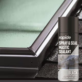 Spray & Seal Black Mastic Sealant 400ml Leak Fix Stop Sealant Instant For Waterproof Gutter, Roof, Pipe, Windows
