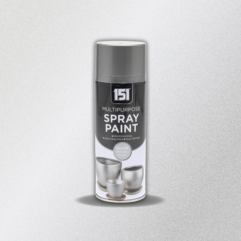 Silver Metallic Spray Paint Multi Purpose Professional Fast Drying 400ml
