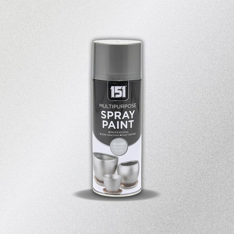 Silver Metallic Spray Paint 400ml | Multi-Surface Aerosol