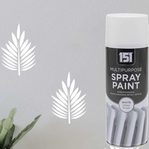 White Spray Paint Gloss Finish 400ml MultiPurpose Professional Use for Metal, Wood, DIY - Fast Drying