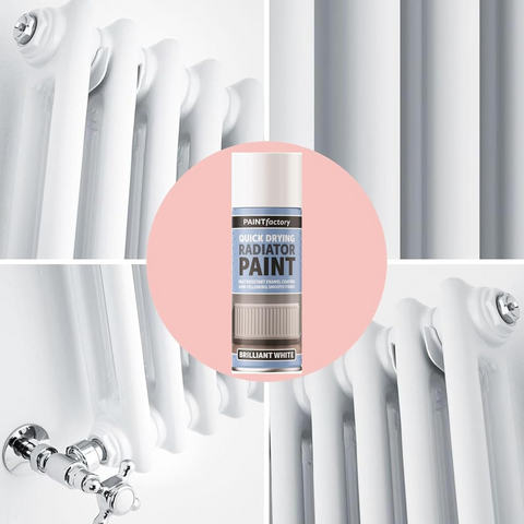 Radiator Spray Paint Heat Resistant Quick Drying Brilliant White 400ml