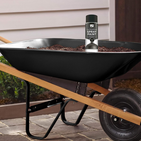 Black Spray Paint Satin Finish for Metal Wood Fast Drying 400ml - Multipurpose