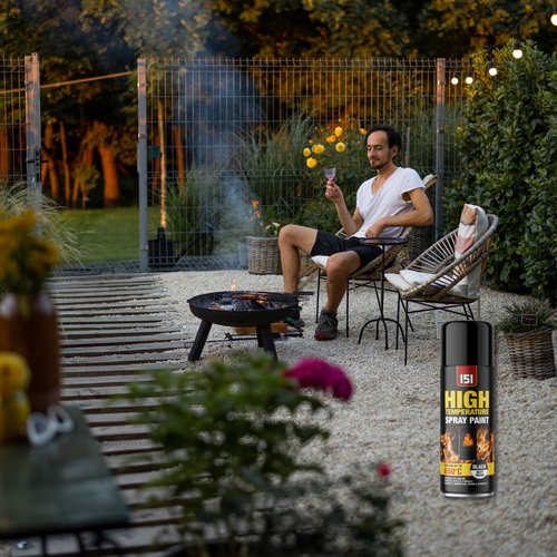 Black Matt High Temperature Spray Paint 400ml | Stove & BBQ Paint product image