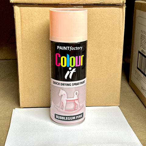 Inspired Essentials All Purpose Aerosol Spray Paint 400ml Quick Drying Spray, Fast Dry and Excellent Coverage for Metal, Wood, Plastic and More (Bubblegum Pink)