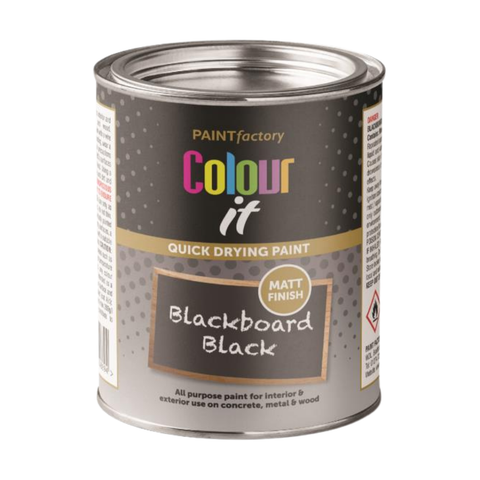 Blackboard Black Matt Paint Interior Exterior Use 300ml - Quick Dry, All Purpose Use for Concrete, Metal & Wood