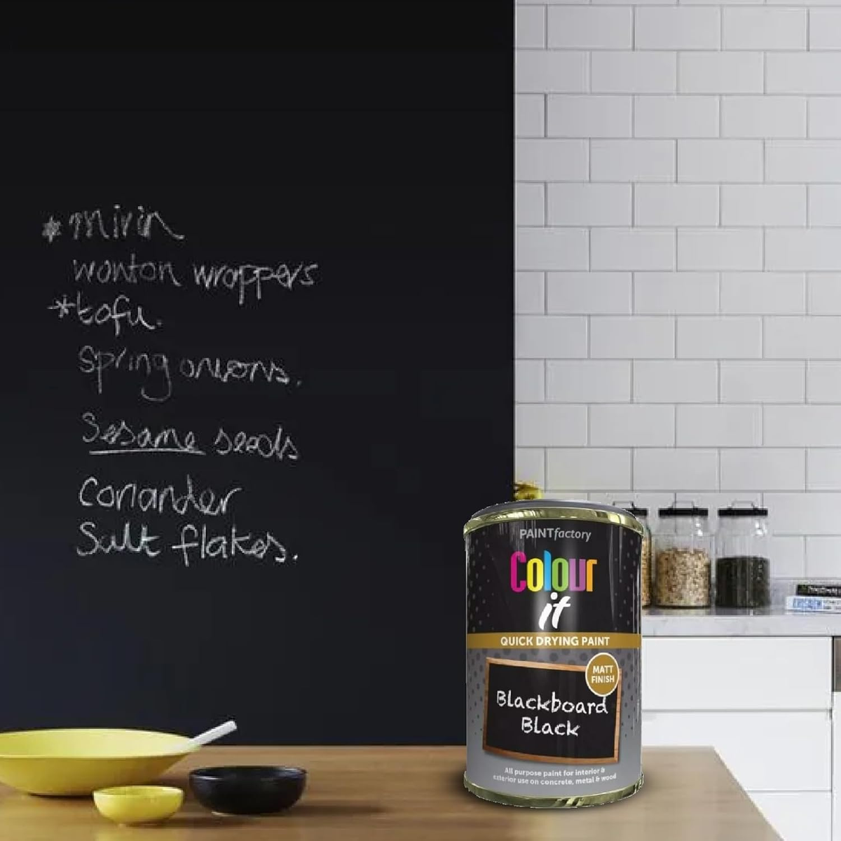 Blackboard Black Matt Paint 300ml Tin | Interior & Exterior product image