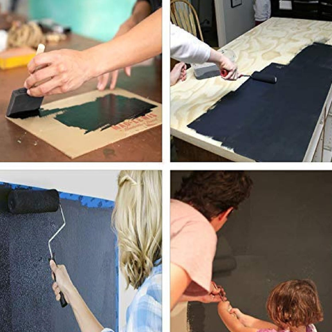 Blackboard Black Matt Paint Interior Exterior Use 300ml - Quick Dry, All Purpose Use for Concrete, Metal & Wood