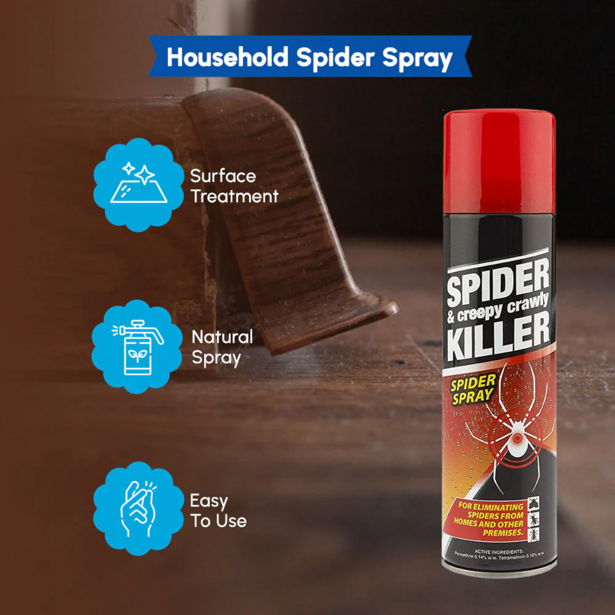 PestShield Spider & Creepy Crawly Killer Spray 200ml product image