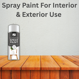 White Satin Spray Paint for Wood Metal Brick Gloss Finish Professional Fast Drying 400ml - MultiPurpose