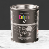 Jet Black Gloss Paint Interior Exterior Use 300ml Tin - Quick Dry, All Purpose Use for Concrete, Metal & Wood