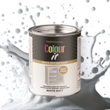 White Matt Paint Interior Exterior Use 300ml Tin - Quick Dry, All Purpose Use for Concrete, Metal & Wood