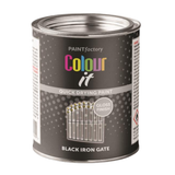 Black Iron Gate Gloss Finish Paint Quick-Drying Formula Exterior Use 300ml Tin - Durable And Long-Lasting Protection