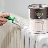 White Radiator Gloss Paint Quick-Drying Formula Interior Exterior Use 300ml Tin - Easy to Apply, Long-Lasting Protection