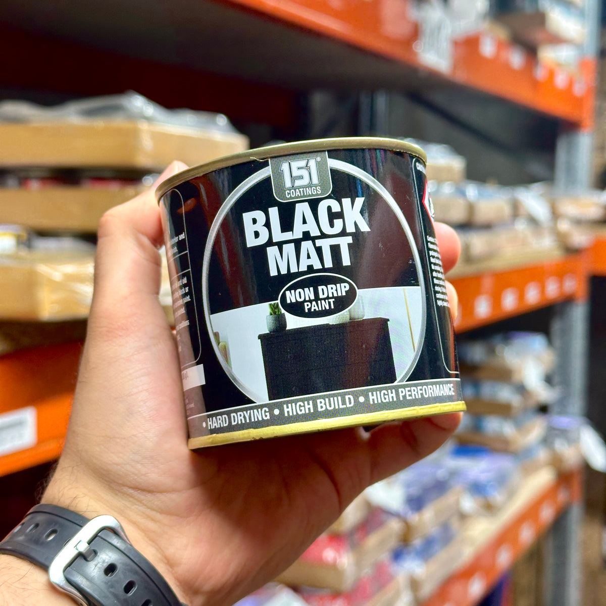 Black Matt Non-Drip Paint 300ml Tin | Interior & Exterior product image