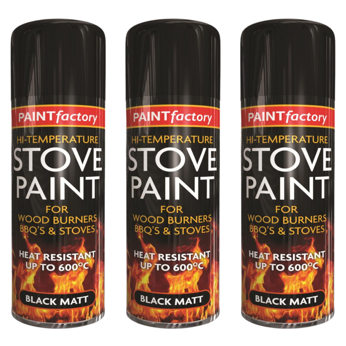 Black Matt High Temperature Spray Paint 400ml | Stove & BBQ Paint product image