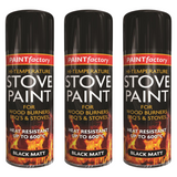 Stove Spray Paint For Wood Burners BBQ's Heat Resistant High Temperature Black Matt