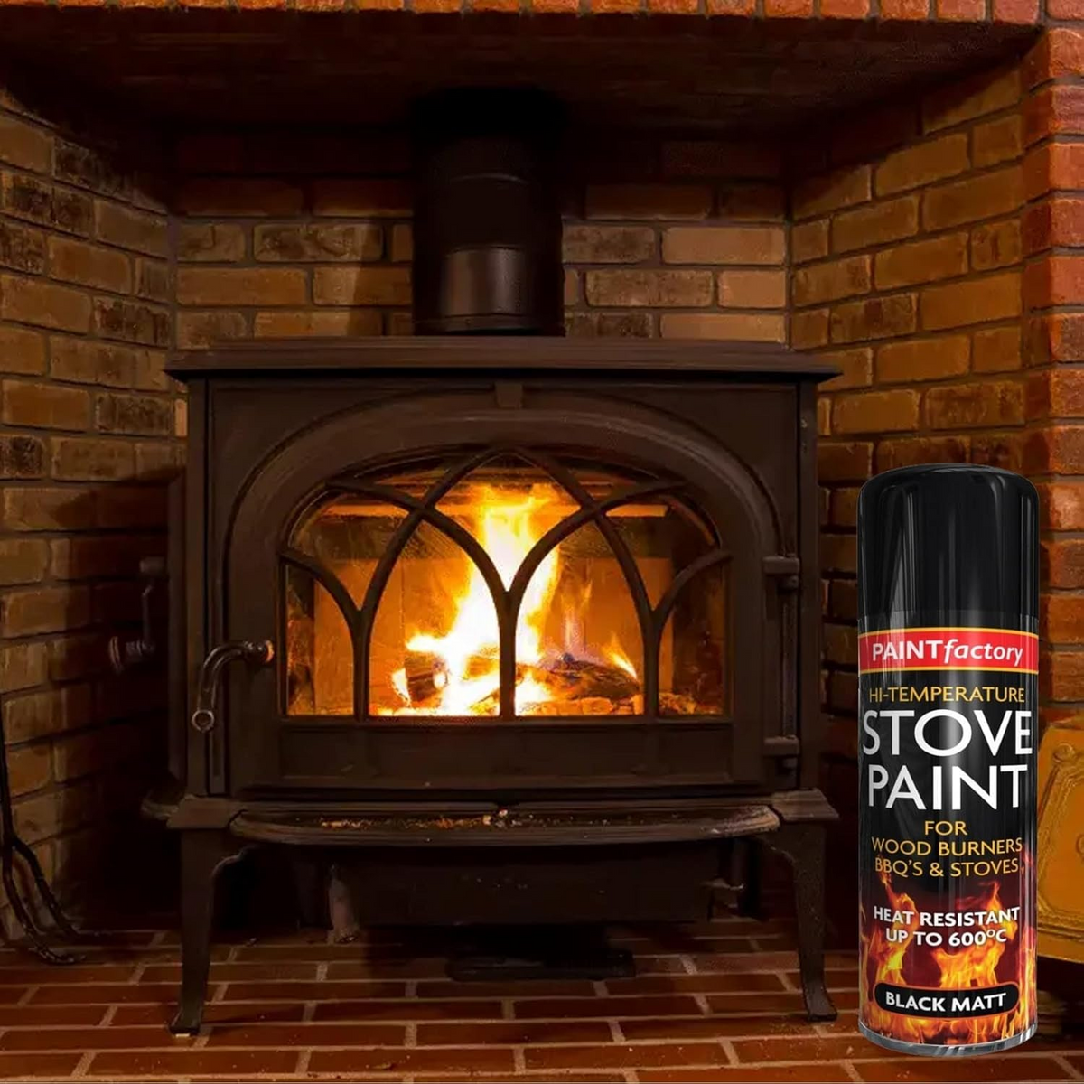 Black Matt High Temperature Spray Paint 400ml | Stove & BBQ Paint product image