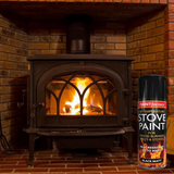 Stove Spray Paint For Wood Burners BBQ's Heat Resistant High Temperature Black Matt