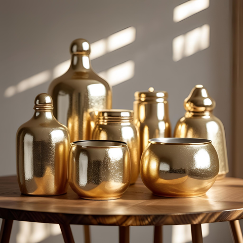 Metallic Paint Bright Gold Interior Exterior Use 300ml Tin - Quick Dry, High Coverage, Multi-Surface Use