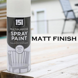 White Spray Paint Matt Finish 400ml MultiPurpose Professional Use for Metal, Wood, DIY - Fast Drying