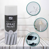 White Spray Paint Gloss Finish 400ml MultiPurpose Professional Use for Metal, Wood, DIY - Fast Drying