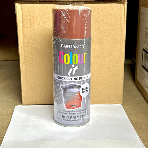 All-Purpose Aerosol Spray Paint Matt Gloss Satin Primer Metal Wood Plastic 400ML Colour: Red Primer - Matt