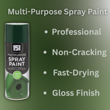 Green Spray Paint Gloss Finish for Wood Metal 400ml - Multipurpose