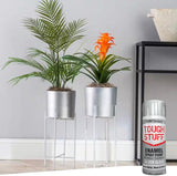 Tough Stuff Enamel Spray Paint Silver Gloss 400ml for Wood, Metal & Car - Smooth Finish
