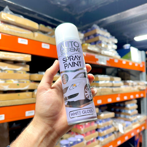 All Purpose Spray Paint Aerosol Auto Car Van Bike Matt Gloss Metal Plastic 250ML Colour: White Gloss / Pack Size: 1 Pack