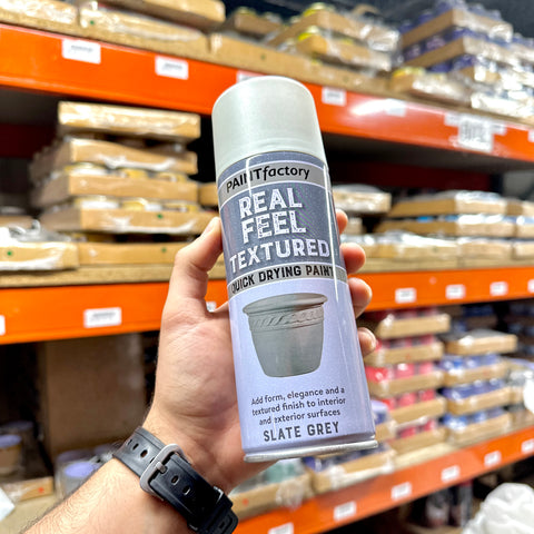 Real Feel Textured Quick Drying Paint Slate Grey 400ml Spray Aerosol