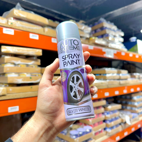 All Purpose Spray Paint Aerosol Auto Car Van Bike Matt Gloss Metal Plastic 250ML Colour: Silver Wheel / Pack Size: 1 Pack
