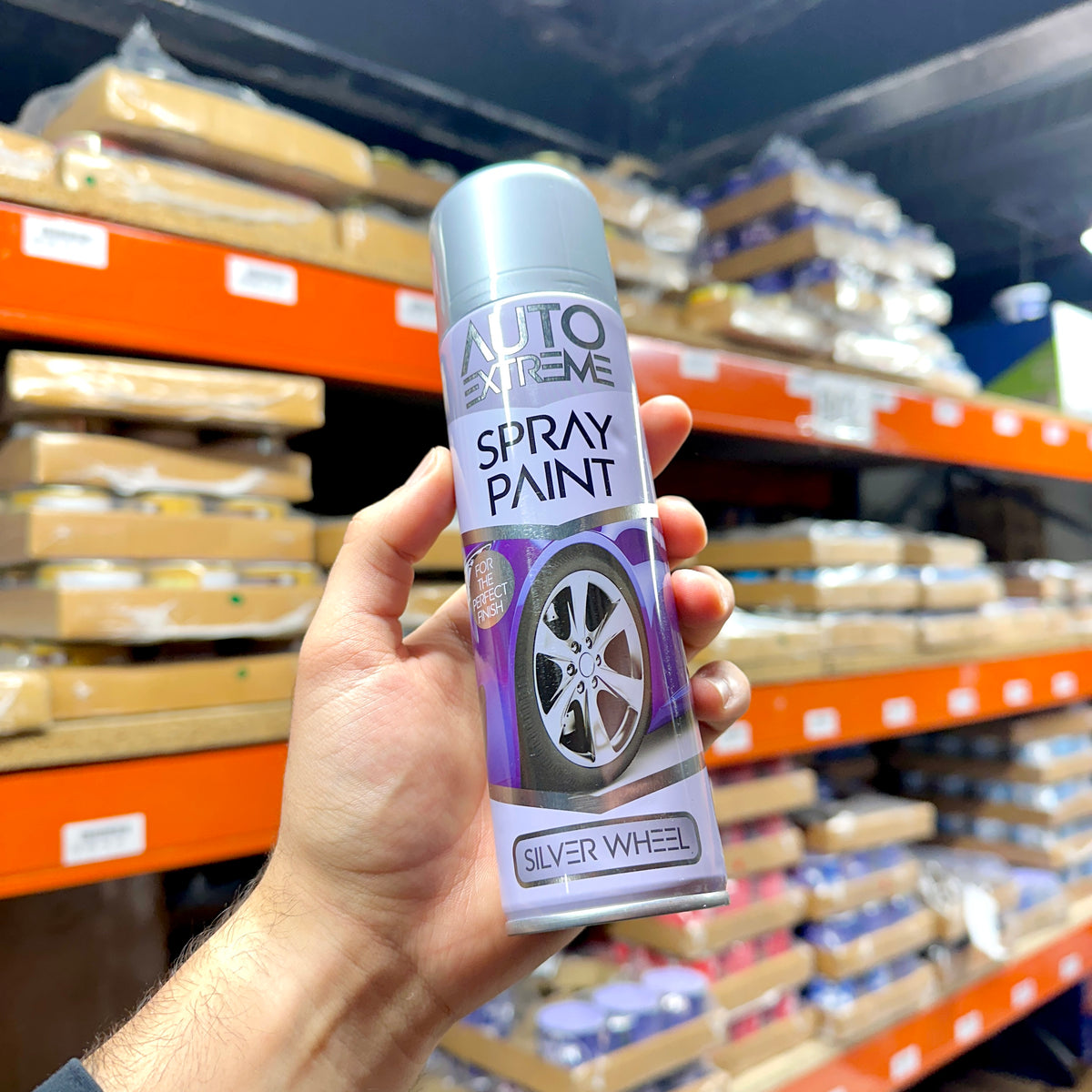 All Purpose Spray Paint Aerosol Auto Car Van Bike Matt Gloss Metal Plastic 250ML Colour: Silver Wheel / Pack Size: 1 Pack