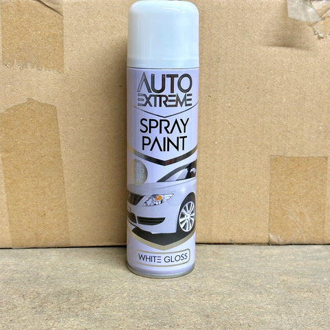 All Purpose Spray Paint Aerosol Auto Car Van Bike Matt Gloss Metal Plastic 250ML Colour: White Gloss / Pack Size: 1 Pack