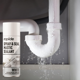 Spray & Seal White Mastic Sealant 400ml Leak Fix Stop Sealant Instant For Waterproof Gutter, Roof, Pipe, Windows