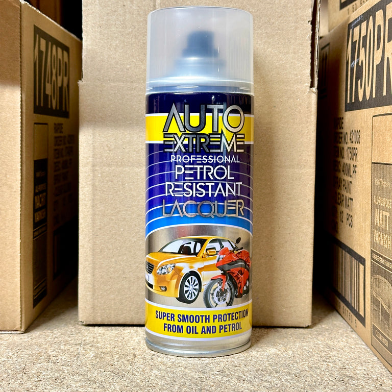 Petrol Resistant Clear Lacquer Spray 400ml | Gloss Protective Coat