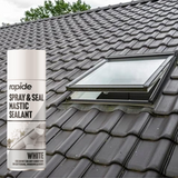Spray & Seal White Mastic Sealant 400ml Leak Fix Stop Sealant Instant For Waterproof Gutter, Roof, Pipe, Windows