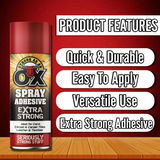 Adhesive Spray For Card Paper Carpet Leather Vinyl Heavy Duty