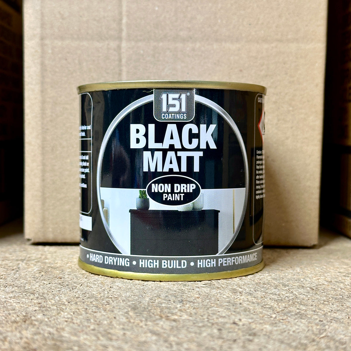 Black Matt Non-Drip Paint 300ml Tin | Interior & Exterior product image