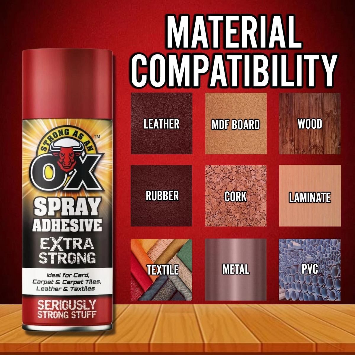 Adhesive Spray For Card Paper Carpet Leather Vinyl Heavy Duty
