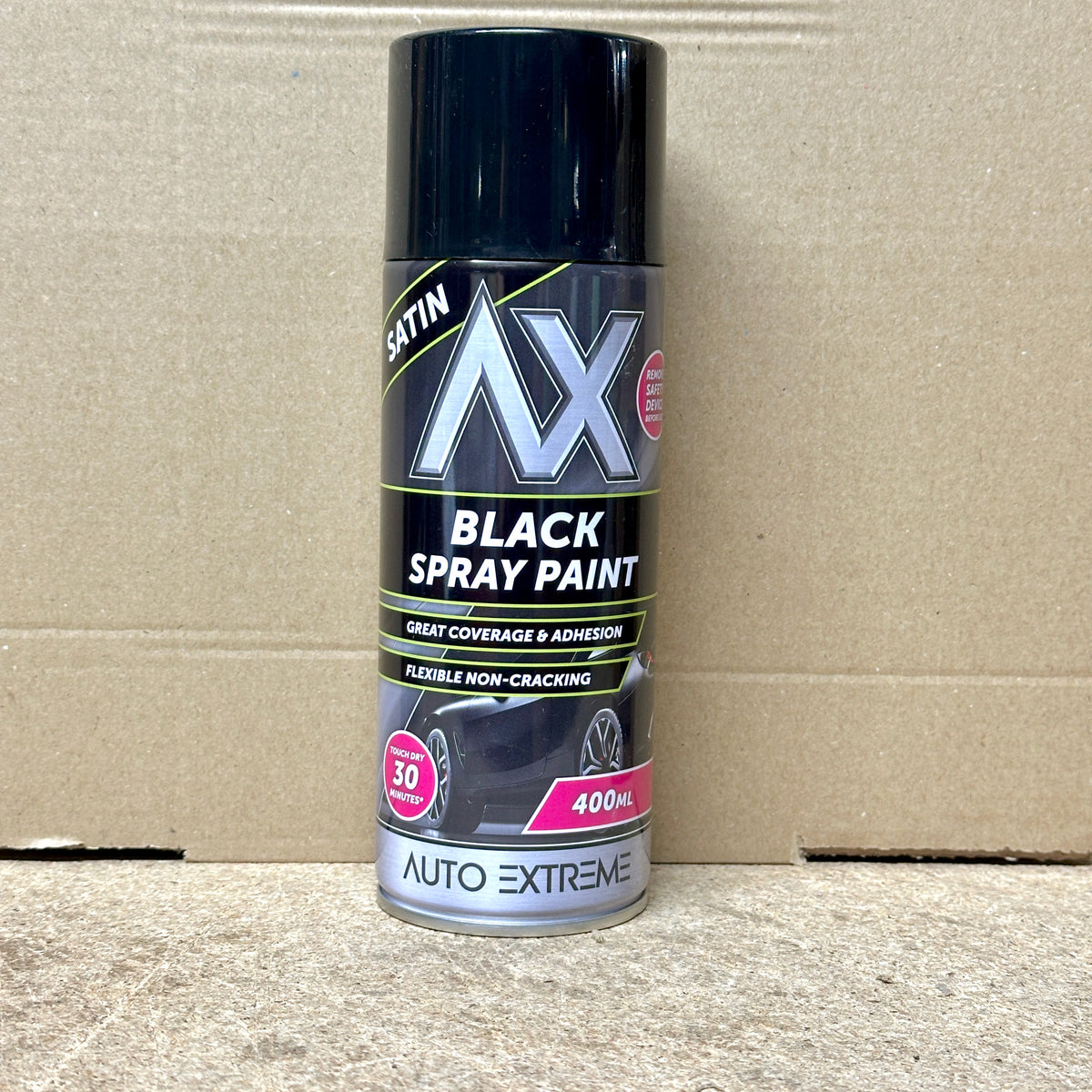 Auto Extreme Black Satin Car Spray Paint 400ml | Auto Aerosol product image