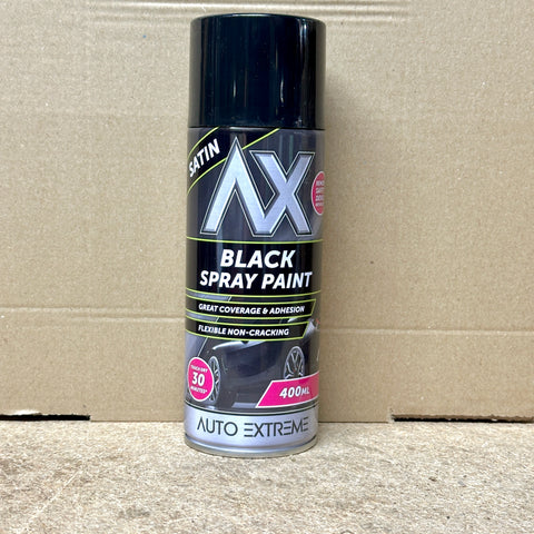 Auto Extreme Black Satin Car Spray Paint 400ml | Auto Aerosol product image