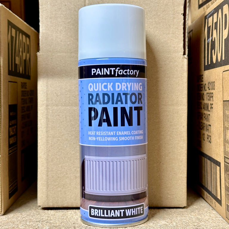 White Radiator Spray Paint 400ml | Heat-Resistant Gloss Finish