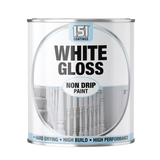 White Gloss Non-Drip Paint Interior Exterior Use 300ml Tin - Hard Drying, High Performance